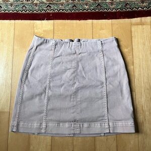 Straight line pastel pink mini skirt